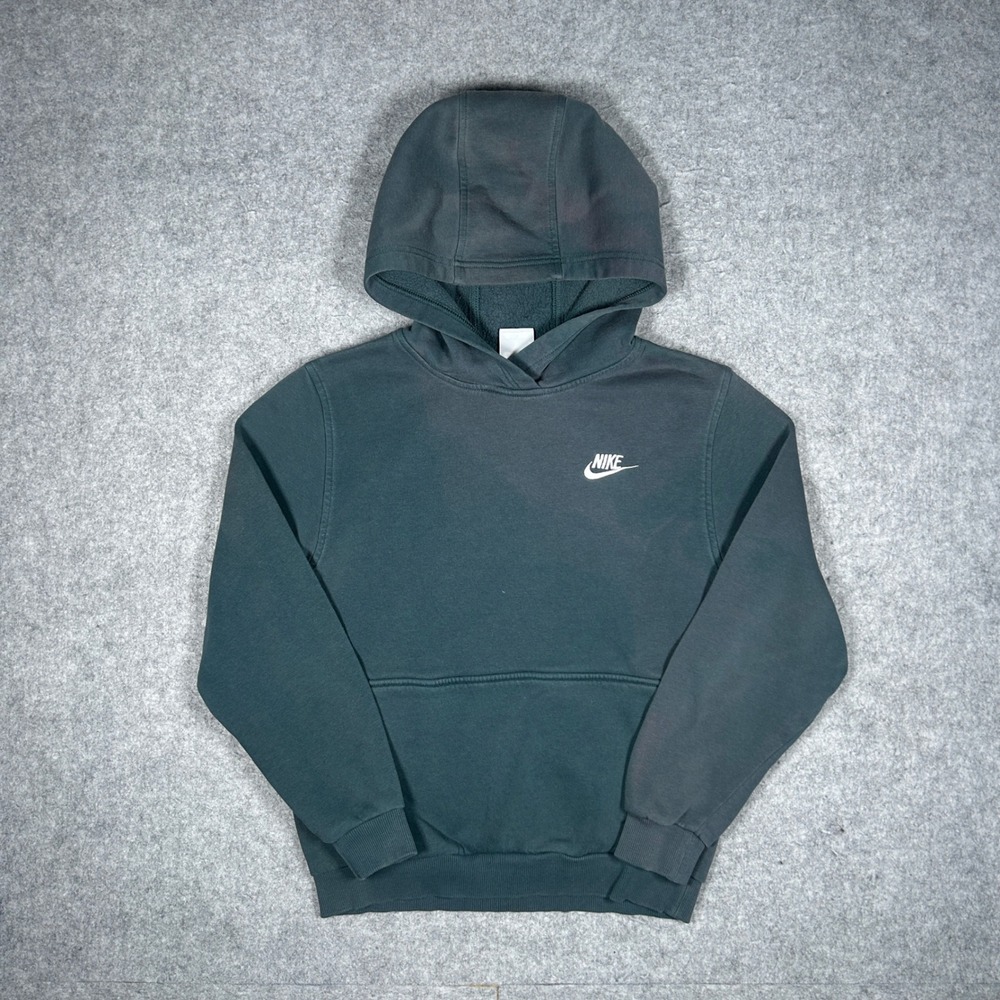 Nike Hoodie Boys Large Green FD3000-328 Sportswear Fleece Pullover Logo